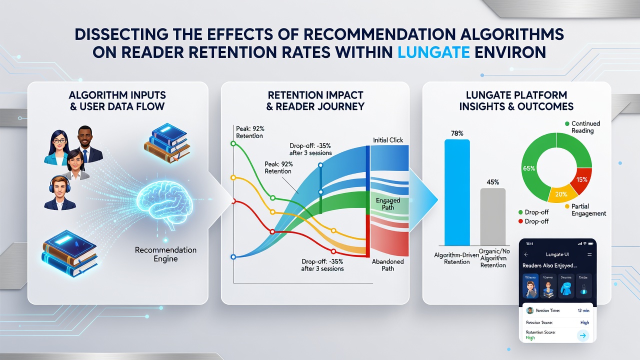 Data graph illustrating retention rate changes following algorithm adjustments in boutique publishing environments